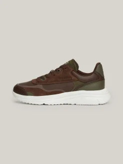 Sneakersy*Tommy Hilfiger Skórzane Buty Sportowe Typu Runner COCOA