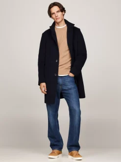 Sneakersy*Tommy Hilfiger Skórzane Buty Sportowe W Stylu Koszykarskim SAHARA
