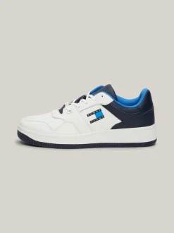 Sneakersy*Tommy Hilfiger Skórzane Buty Sportowe Z Blokami Kolorów DARK NIGHT NAVY