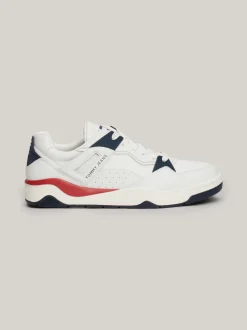 White Trainers|Sneakersy*Tommy Hilfiger Skórzane Buty Sportowe Z Blokami Kolorów RWB