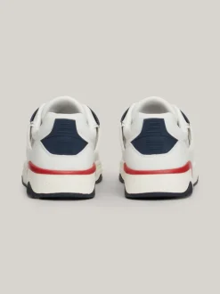 White Trainers|Sneakersy*Tommy Hilfiger Skórzane Buty Sportowe Z Blokami Kolorów RWB