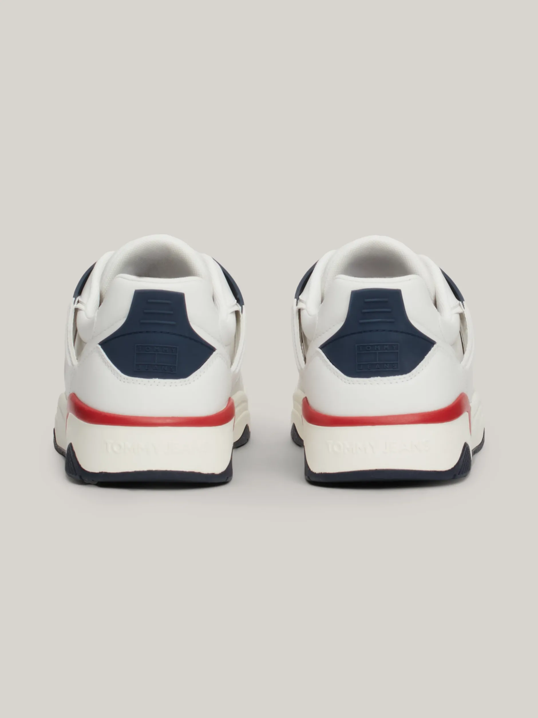 White Trainers|Sneakersy*Tommy Hilfiger Skórzane Buty Sportowe Z Blokami Kolorów RWB