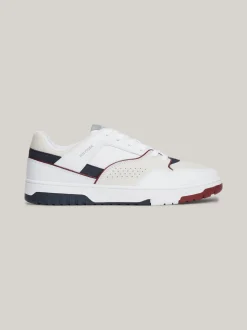 White Trainers|Sneakersy*Tommy Hilfiger Skórzane Buty Sportowe Z Blokami Kolorów WHITE