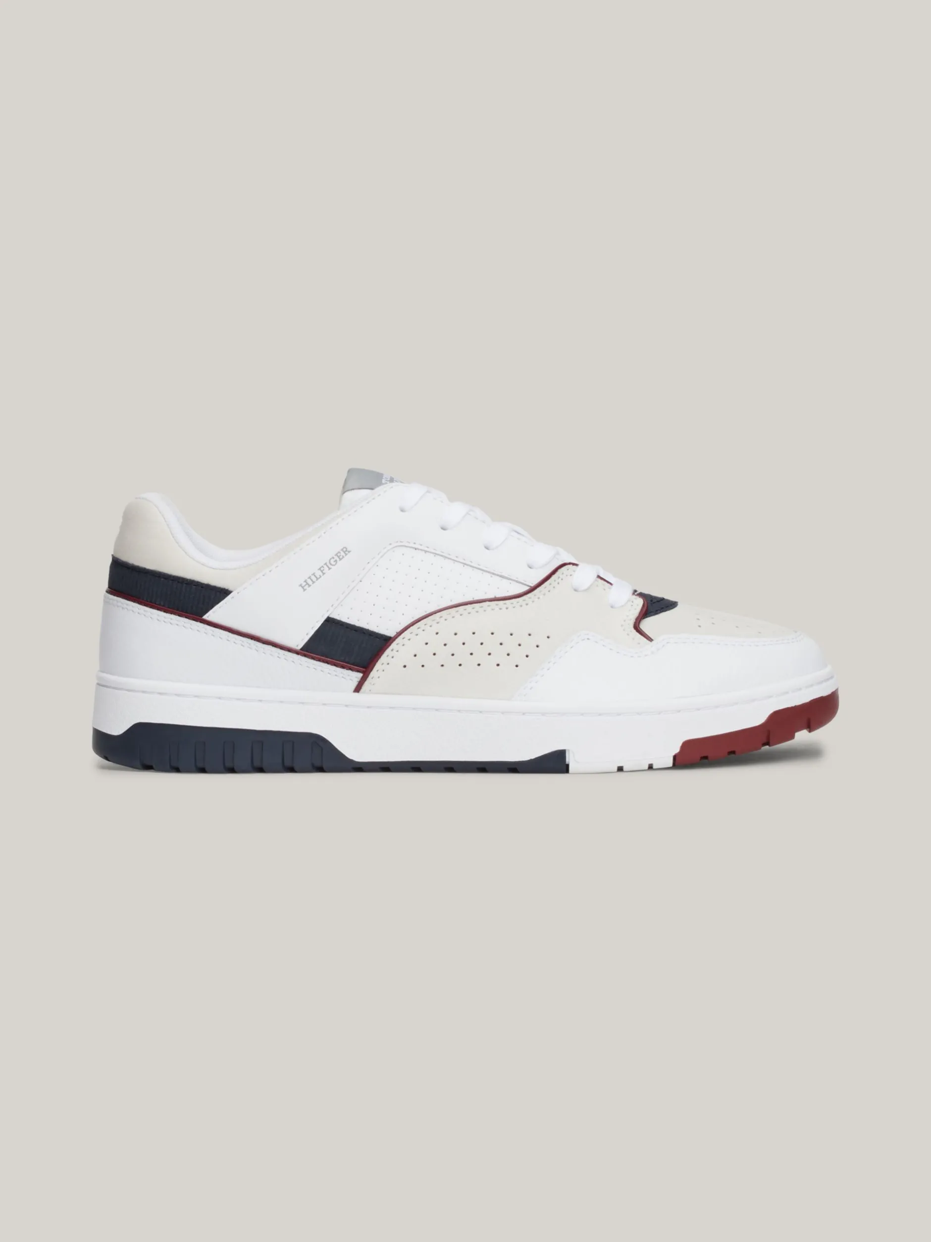 White Trainers|Sneakersy*Tommy Hilfiger Skórzane Buty Sportowe Z Blokami Kolorów WHITE