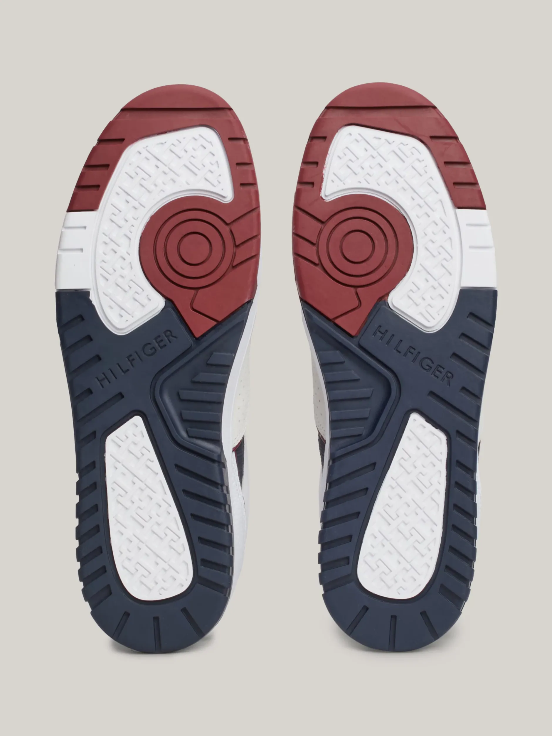 White Trainers|Sneakersy*Tommy Hilfiger Skórzane Buty Sportowe Z Blokami Kolorów WHITE