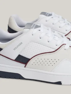 White Trainers|Sneakersy*Tommy Hilfiger Skórzane Buty Sportowe Z Blokami Kolorów WHITE