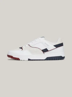 White Trainers|Sneakersy*Tommy Hilfiger Skórzane Buty Sportowe Z Blokami Kolorów WHITE