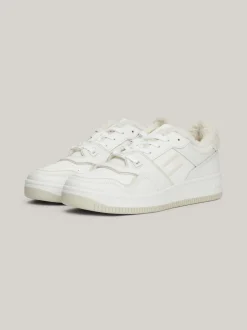 Sneakersy*Tommy Hilfiger Skórzane Buty Sportowe Z Ciepłą Wyściółką ECRU
