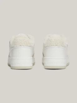 Sneakersy*Tommy Hilfiger Skórzane Buty Sportowe Z Ciepłą Wyściółką ECRU