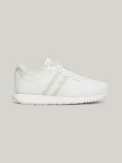 Sneakersy*Tommy Hilfiger Skórzane Buty Sportowe Z Ciepłą Wyściółką ECRU