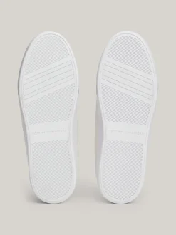 Sneakersy*Tommy Hilfiger Skórzane Buty Sportowe Z Ciepłą Wyściółką ANCIENT WHITE