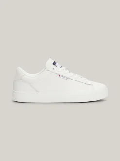 Sneakersy*Tommy Hilfiger Skórzane Buty Sportowe Z Kolekcji Essential ECRU