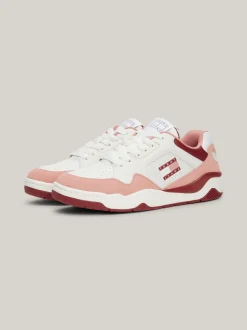 Sneakersy*Tommy Hilfiger Skórzane Buty Sportowe Z Kolorowymi Wstawkami CHALKY PINK