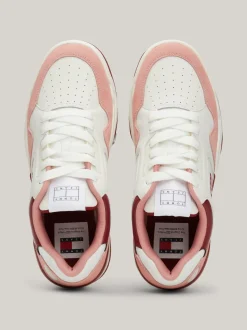 Sneakersy*Tommy Hilfiger Skórzane Buty Sportowe Z Kolorowymi Wstawkami CHALKY PINK