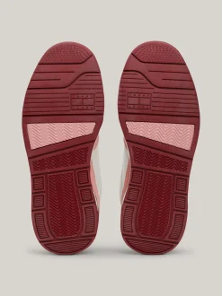 Sneakersy*Tommy Hilfiger Skórzane Buty Sportowe Z Kolorowymi Wstawkami CHALKY PINK