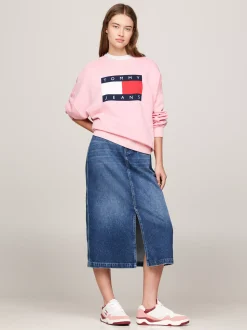 Sneakersy*Tommy Hilfiger Skórzane Buty Sportowe Z Kolorowymi Wstawkami CHALKY PINK