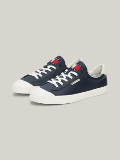 Sneakersy*Tommy Hilfiger Skórzane Buty Sportowe Z Logo DARK NIGHT NAVY