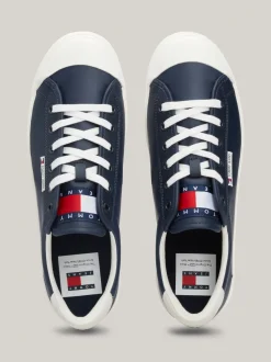 Sneakersy*Tommy Hilfiger Skórzane Buty Sportowe Z Logo DARK NIGHT NAVY