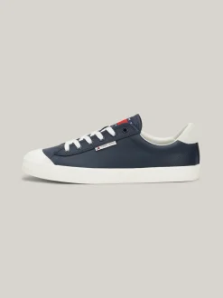 Sneakersy*Tommy Hilfiger Skórzane Buty Sportowe Z Logo DARK NIGHT NAVY