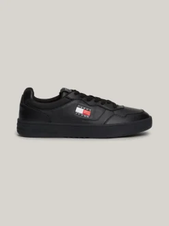 Sneakersy*Tommy Hilfiger Skórzane Buty Sportowe Z Logo BLACK