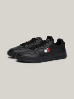 Sneakersy*Tommy Hilfiger Skórzane Buty Sportowe Z Logo BLACK