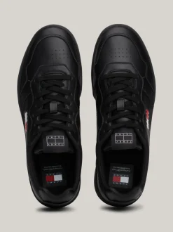 Sneakersy*Tommy Hilfiger Skórzane Buty Sportowe Z Logo BLACK
