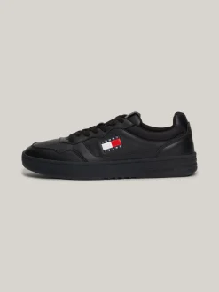 Sneakersy*Tommy Hilfiger Skórzane Buty Sportowe Z Logo BLACK