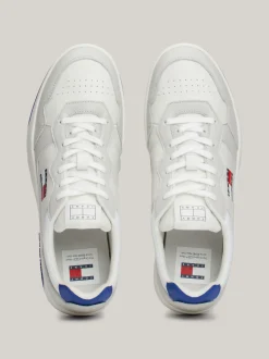 White Trainers|Sneakersy*Tommy Hilfiger Skórzane Buty Sportowe Z Logo STRATUS GREY