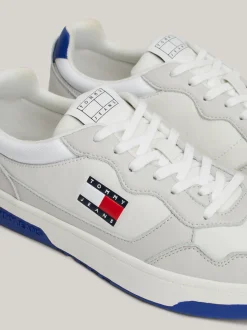 White Trainers|Sneakersy*Tommy Hilfiger Skórzane Buty Sportowe Z Logo STRATUS GREY