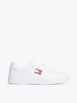 White Trainers|Sneakersy*Tommy Hilfiger Skórzane Buty Sportowe Z Logo WHITE