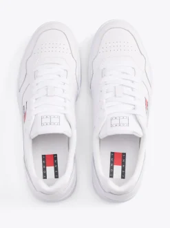 White Trainers|Sneakersy*Tommy Hilfiger Skórzane Buty Sportowe Z Logo WHITE