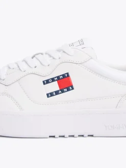 White Trainers|Sneakersy*Tommy Hilfiger Skórzane Buty Sportowe Z Logo WHITE