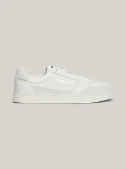 White Trainers|Sneakersy*Tommy Hilfiger Skórzane Buty Sportowe Z Logo W Kolorze Tła ECRU