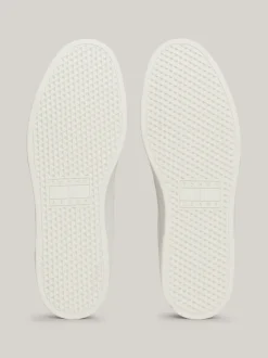 White Trainers|Sneakersy*Tommy Hilfiger Skórzane Buty Sportowe Z Logo W Kolorze Tła ECRU