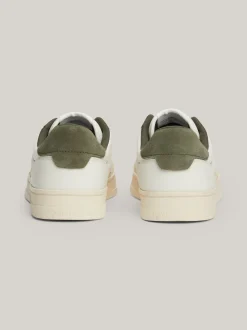 White Trainers|Sneakersy*Tommy Hilfiger Skórzane Buty Sportowe Z Logo W Kolorze Tła IVORY