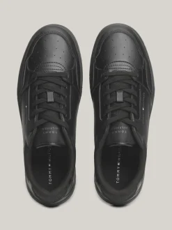 Sneakersy*Tommy Hilfiger Skórzane Buty Sportowe Z Logo Essential BLACK