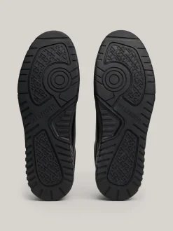Sneakersy*Tommy Hilfiger Skórzane Buty Sportowe Z Logo Essential BLACK