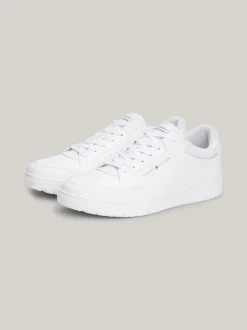 White Trainers|Sneakersy*Tommy Hilfiger Skórzane Buty Sportowe Z Logo Essential WHITE