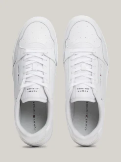 White Trainers|Sneakersy*Tommy Hilfiger Skórzane Buty Sportowe Z Logo Essential WHITE