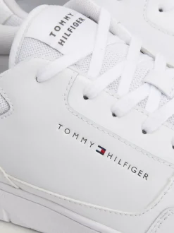 White Trainers|Sneakersy*Tommy Hilfiger Skórzane Buty Sportowe Z Logo Essential WHITE