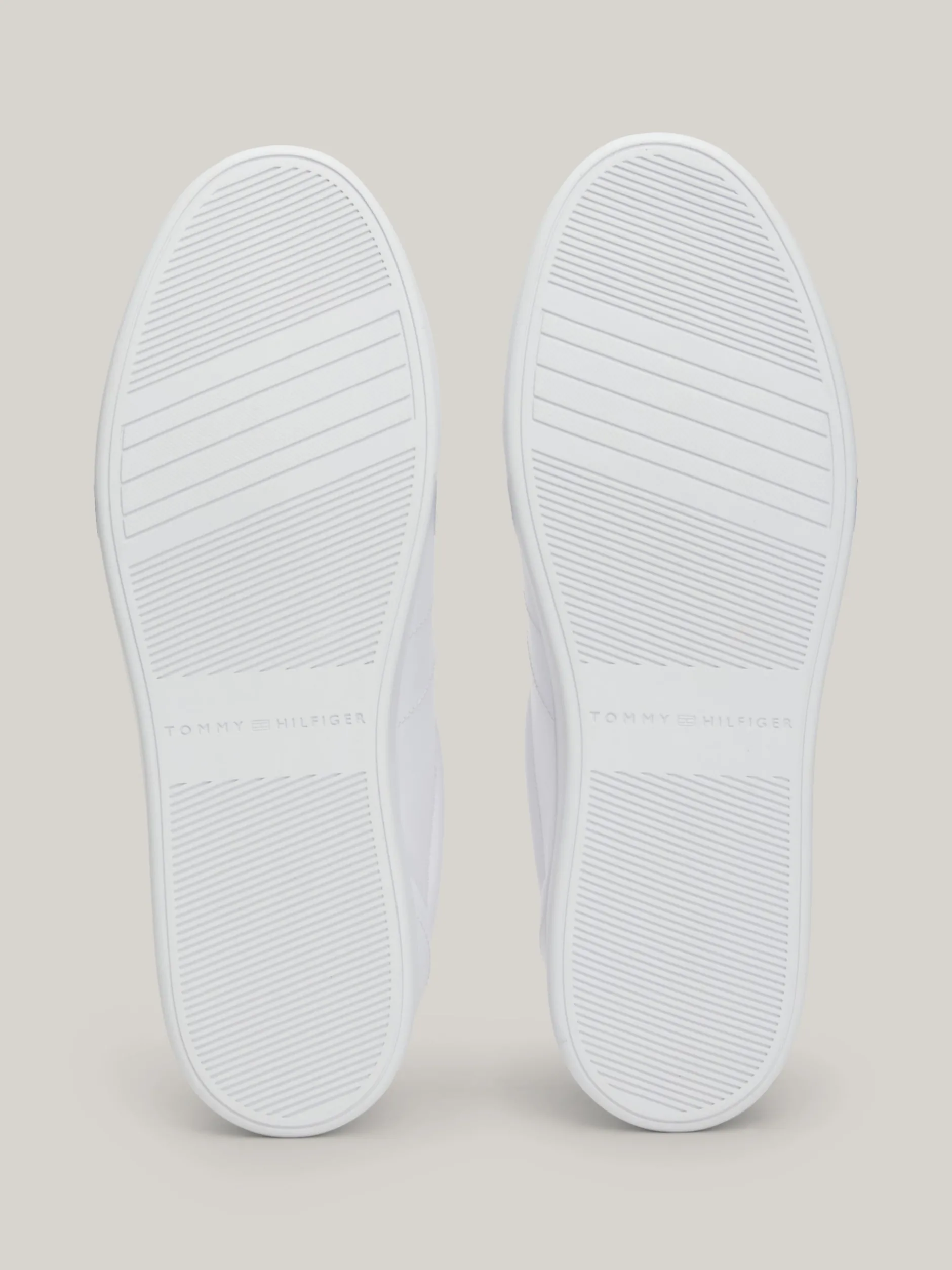Sneakersy*Tommy Hilfiger Skórzane Buty Sportowe Z Monogramem TH WHITE/PINK BLOOM