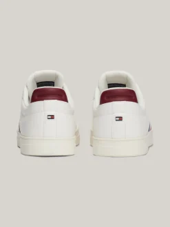 White Trainers|Sneakersy*Tommy Hilfiger Skórzane Buty Sportowe Z Sygnowaną Taśmą ANCIENT WHITE/ROUGE