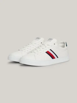 White Trainers|Sneakersy*Tommy Hilfiger Skórzane Buty Sportowe Z Sygnowaną Taśmą ANCIENT WHITE