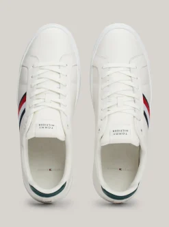 White Trainers|Sneakersy*Tommy Hilfiger Skórzane Buty Sportowe Z Sygnowaną Taśmą ANCIENT WHITE