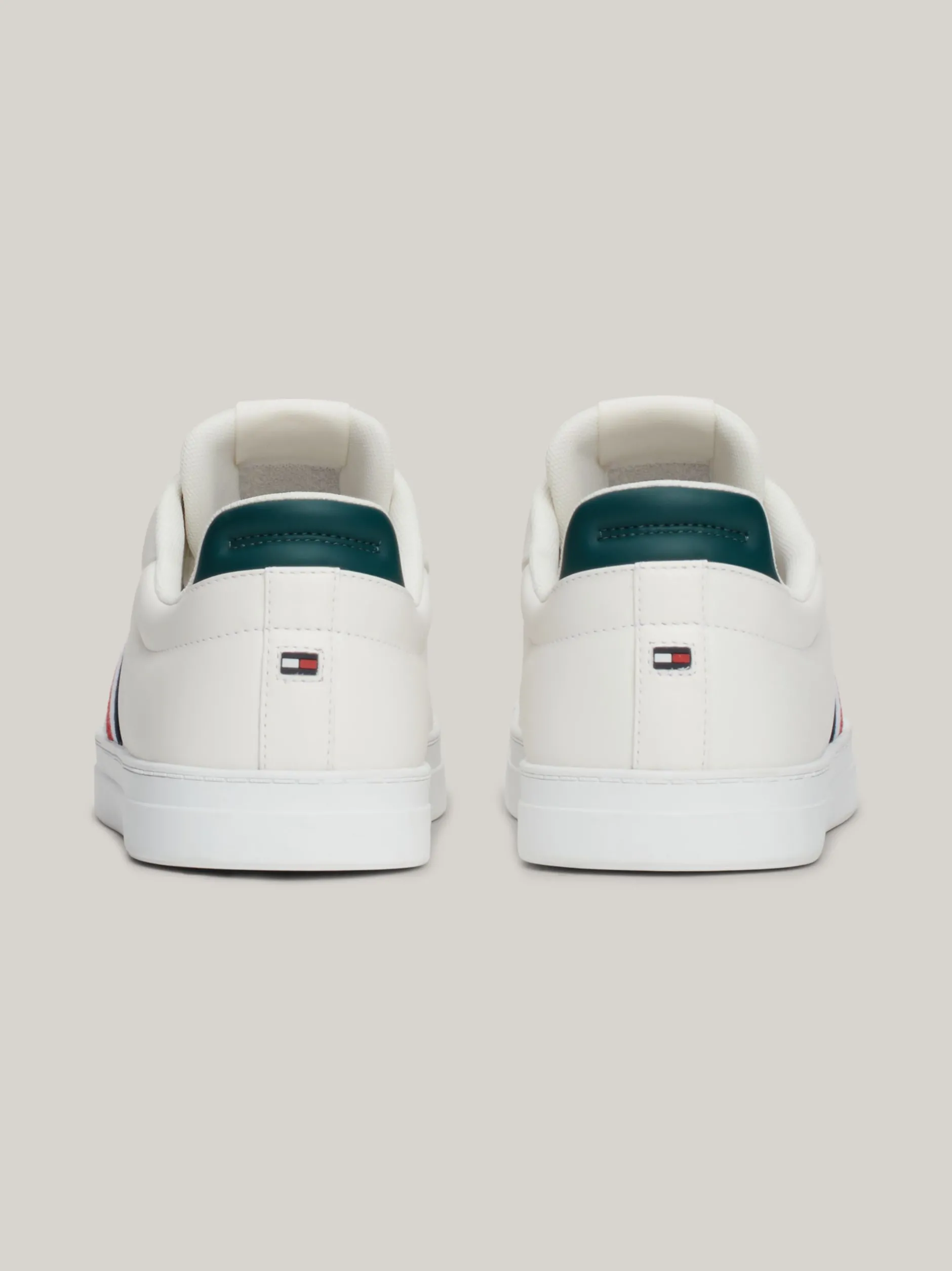 White Trainers|Sneakersy*Tommy Hilfiger Skórzane Buty Sportowe Z Sygnowaną Taśmą ANCIENT WHITE