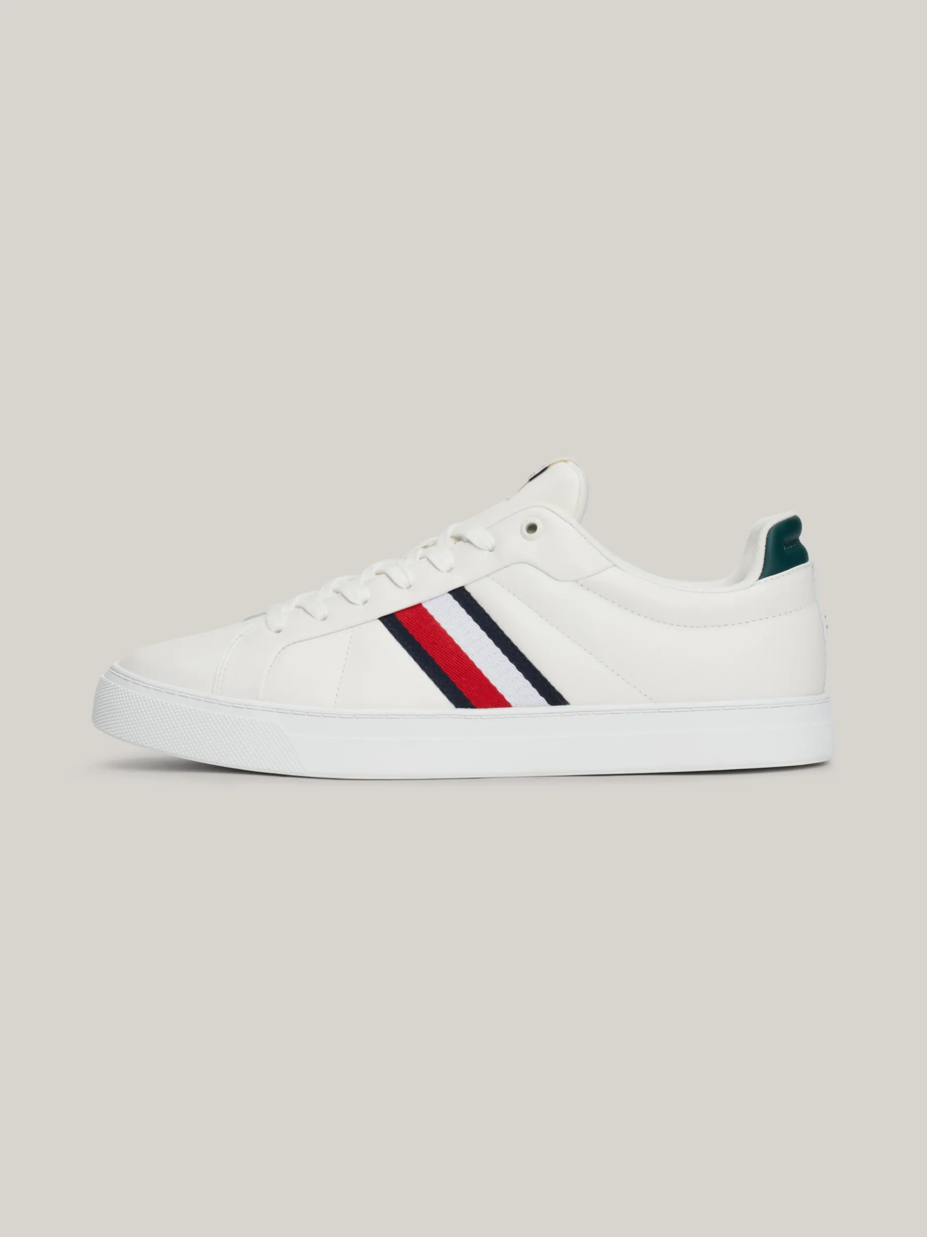 White Trainers|Sneakersy*Tommy Hilfiger Skórzane Buty Sportowe Z Sygnowaną Taśmą ANCIENT WHITE