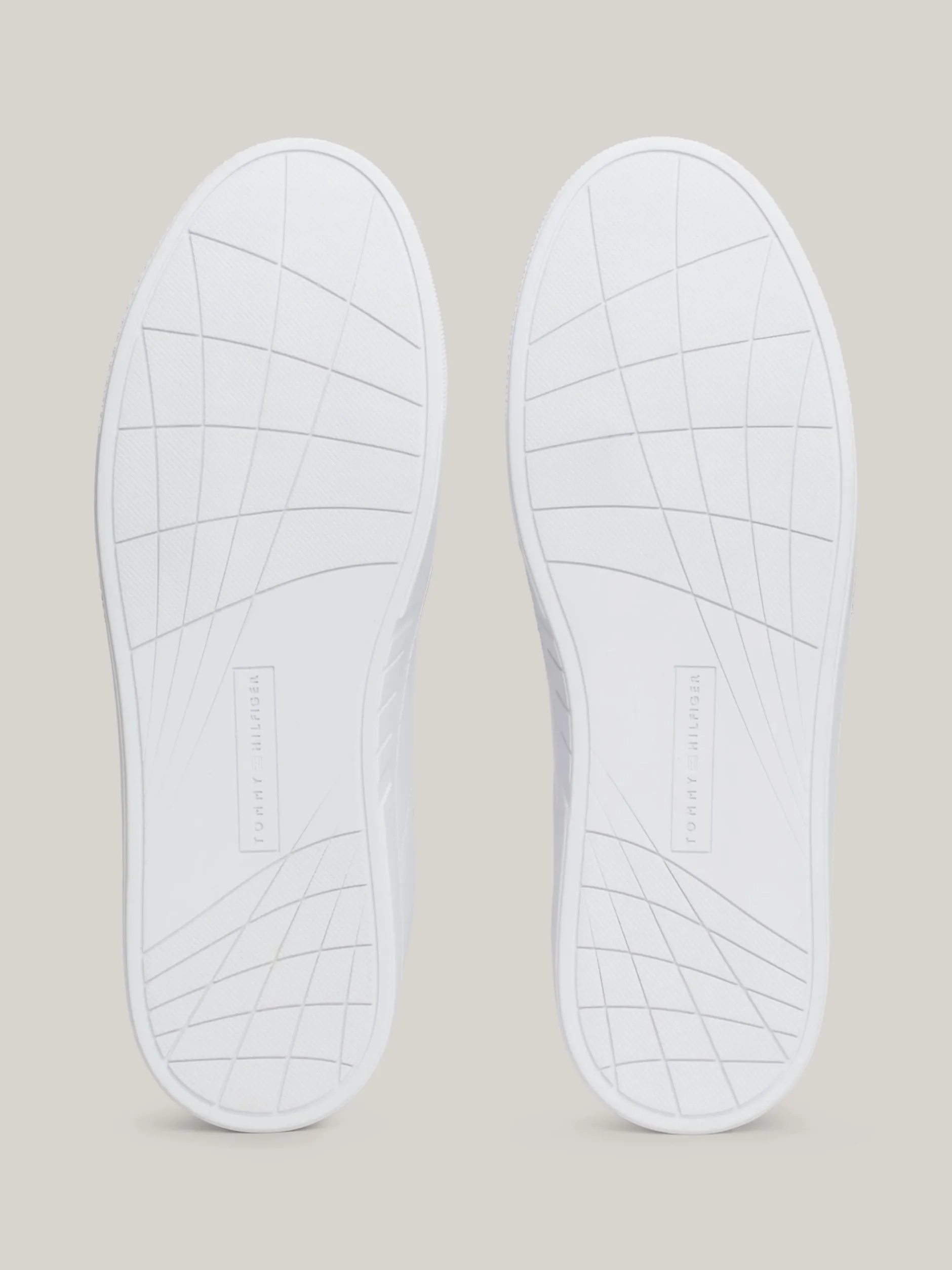 White Trainers|Sneakersy*Tommy Hilfiger Skórzane Buty Sportowe Z Sygnowaną Taśmą WHITE