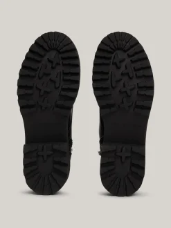Sznurowane Botki|Botki*Tommy Hilfiger Skórzane Buty Z Podeszwą Z Protektorem BLACK