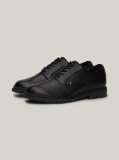Buty Wizytowe*Tommy Hilfiger Skórzane Derby Na Elastycznej Podeszwie BLACK