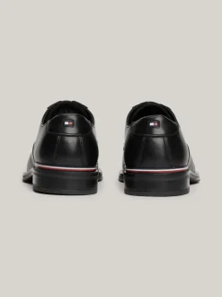 Buty Wizytowe*Tommy Hilfiger Skórzane Derby Z Sygnowaną Tasiemką BLACK